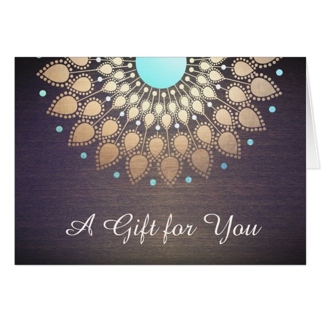 Cartão Certificado de Presente Dourado para Saúde Natural (Frente horizontal)