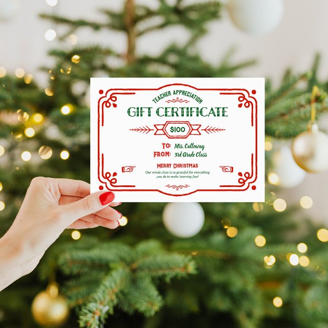 Cartão Certificado de Presente Personalizado de Agradecim (Criador carregado)