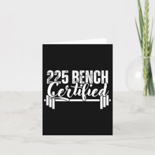 Cartão Certificado em Bench de 225 Lbs