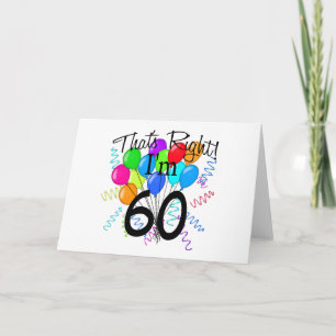 Cartão Certo, tenho 60 anos - Aniversário