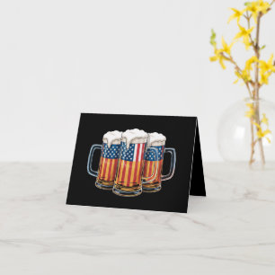 Cartão Cerveja Bandeira Americana 4 de Julho Merica Beben