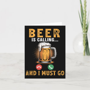 Cartão Cerveja Chama Engraçada Piada Drinker Bebendo Beer