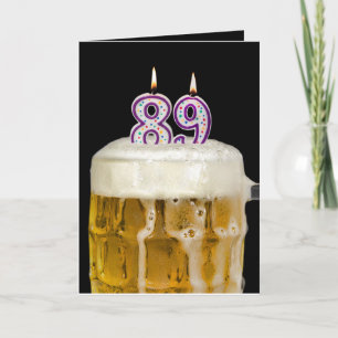 Cartão Cerveja de aniversário do 89º aniversário em pr