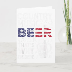 Cartão Cerveja de Música Country É Por Isso Que Estou Aqu