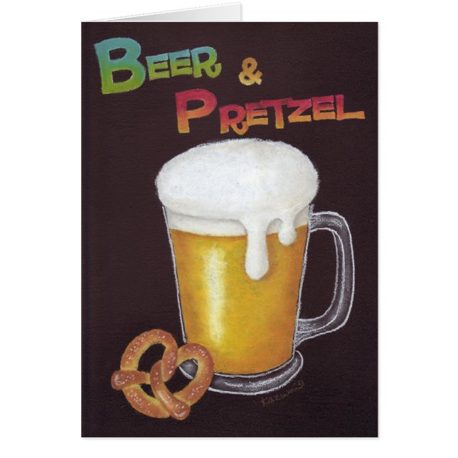 Cartão Cerveja e Pretzel (Frente)