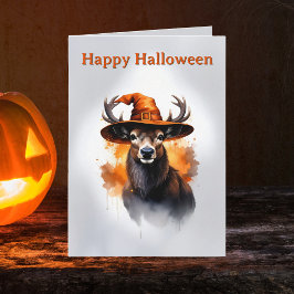 Cartão Cerveja Mística Veado Laranja Halloween