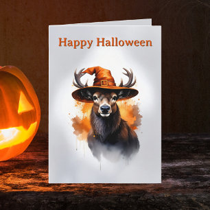 Cartão Cerveja Mística Veado Laranja Halloween