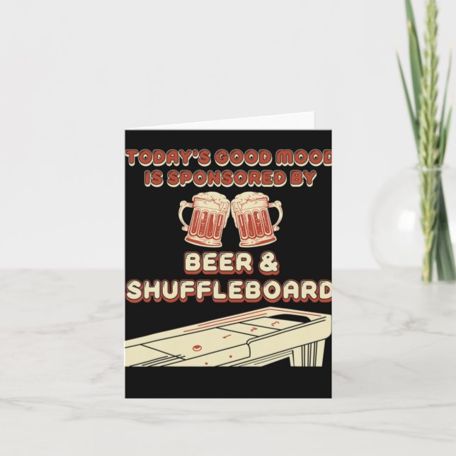 Cartão Cerveja para Jogador de Shuffleboard  (Frente)