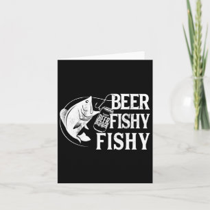Cartão Cerveja Peixe Peixe Pesca Divertida Engraçada 