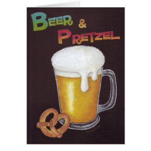 Cartão Cerveja & pretzel