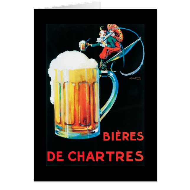 Cartão Cervejas de Poster de Promocional de Chartres (Frente)