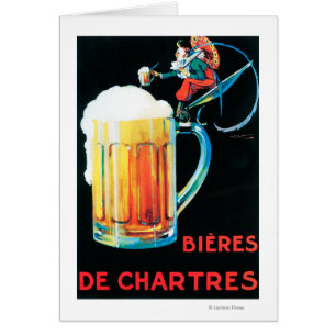 Cartão Cervejas do poster do promocional de Chartres