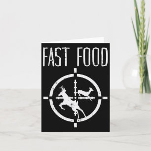 Cartão Cervo de Fast Food Veado Alce Divertido Caça com A