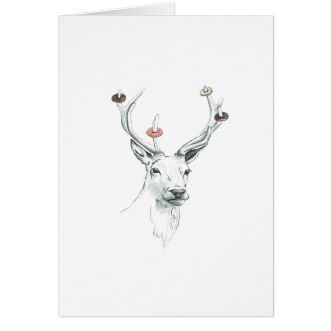 Cartão cervos da gama-porca (Frente)