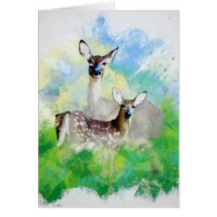 Cartão Cervos de mula