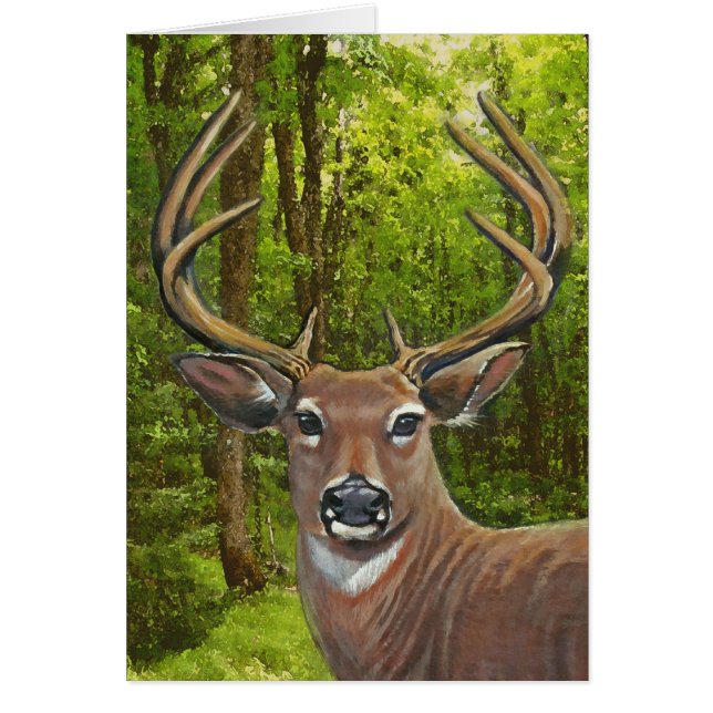 Cartão Cervos no prado da cinza (Frente)