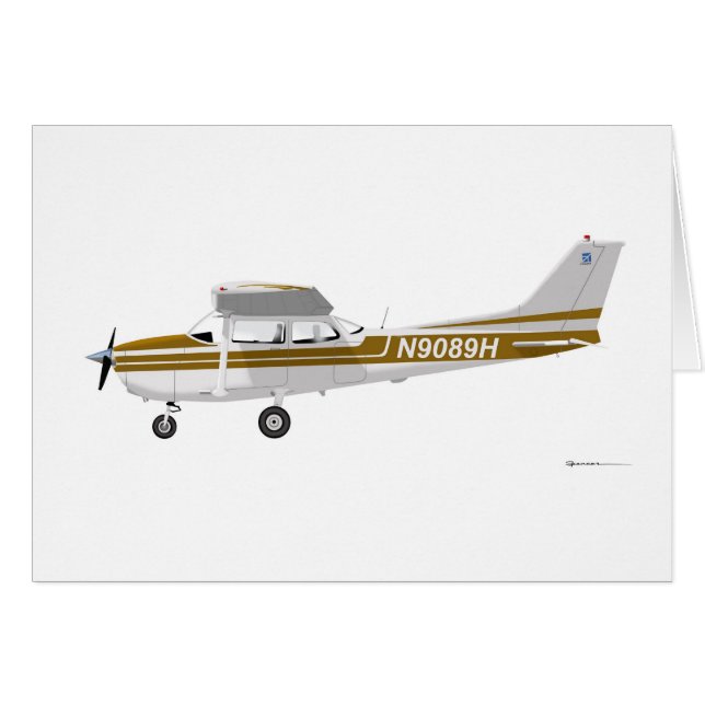 Cartão Cessna 172 Skyhawk Brown (Frente Horizontal)