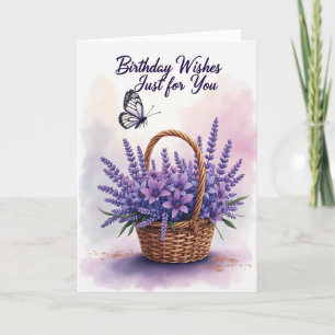 Cartão Cesta de Aniversário Doce Floral Carta