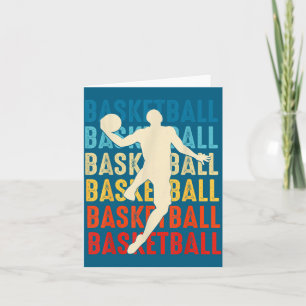 Cartão Cesta de Treinador de Jogador de Basquete Engraçad