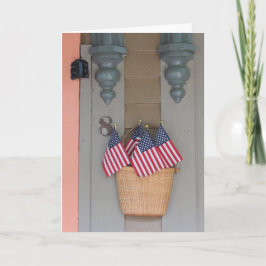 Cartão Cesto de Bandeiras - Martha's Vineyard