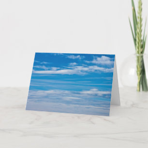 Cartão Céu Azul com Listras de Nuvem