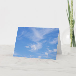 Cartão Céu Azul Com Nuvens Sabedoras