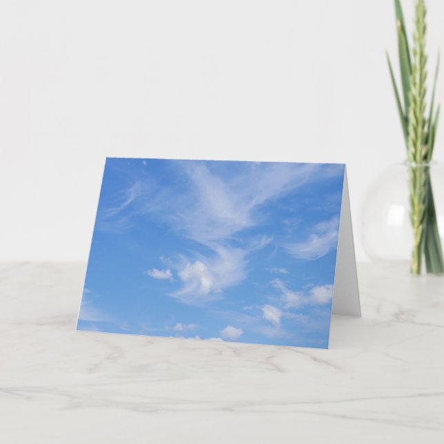 Cartão Céu Azul com Nuvens Sabedoras (Frente)