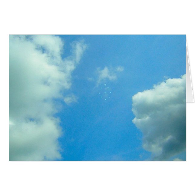 Cartão Céu com OVNIs (Frente Horizontal)