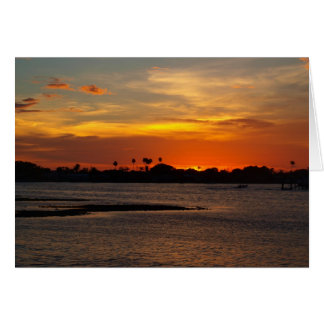 Cartão Céu de cristal azul e alaranjado