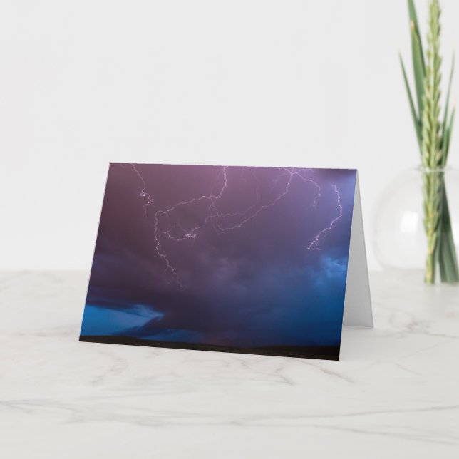 Cartão Céu de Relâmpagos de Verão (Frente)