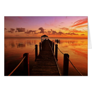 Cartão Céu do por do sol