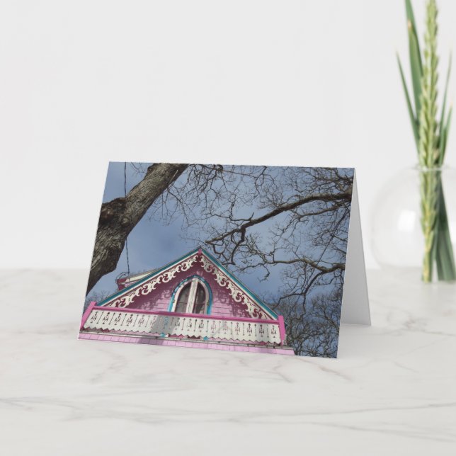 Cartão Céu Dramático de Algodão Rosa - Vineyard de Martha (Frente)