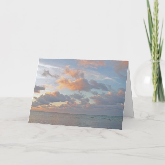 CARTÃO CÉU GORGEOSO E NUVENS SOBRE O CARIBE (Frente)