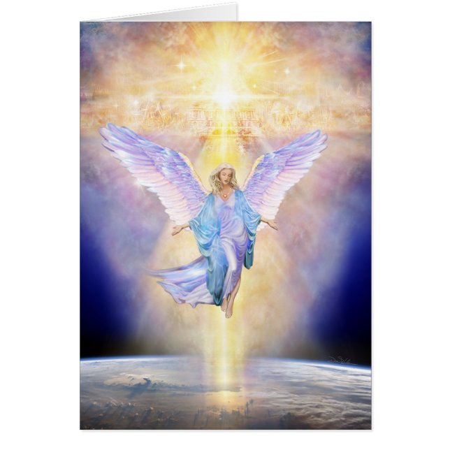 Cartão Céu V056 & anjo 2017 da terra (Frente)