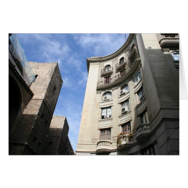 Cartão Céus Azuis Em Barcelona (Frente Horizontal)