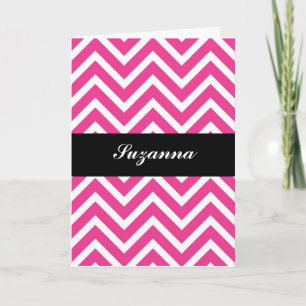 Cartão Cevon Rosa Elegante e Preto Personalizado