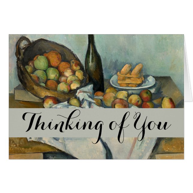 Cartão Cezanne Basket Apple Impressionismo Arte (Frente Horizontal)