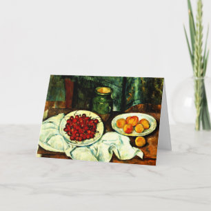 Cartão Cezanne - Cerejas, famosa pintura,
