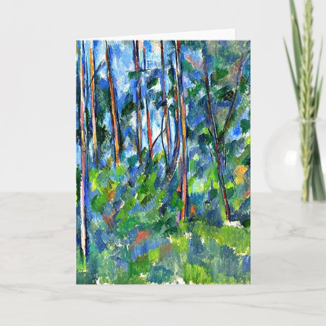 Cartão Cezanne - In the Woods -1898 (Frente)