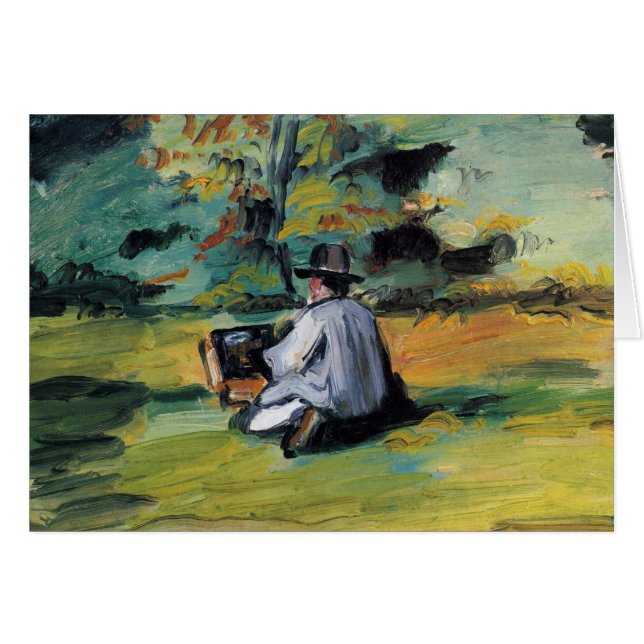Cartão Cézanne: Pintor no trabalho (vazio para dentro) (Frente Horizontal)