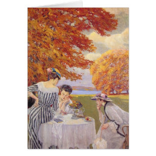 Cartão Chá à tarde no parque