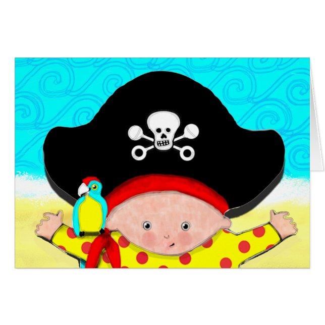 Cartão chá de fraldas - cartas de agradecimento (Frente horizontal)