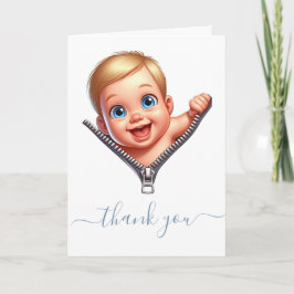 Cartão Chá de fraldas De Bebê De Pequim Obrigado