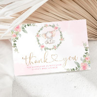 Chá de fraldas de elefante de eucalipto rosa obrig