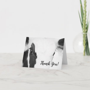 Cartão Chá de fraldas de fechamento do rosto da vaca em f