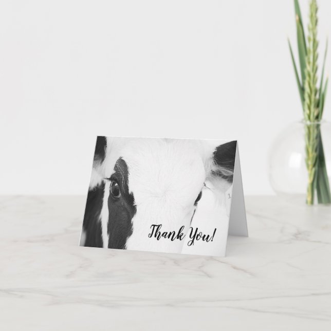 Cartão Chá de fraldas de fechamento do rosto da vaca em f (Frente)
