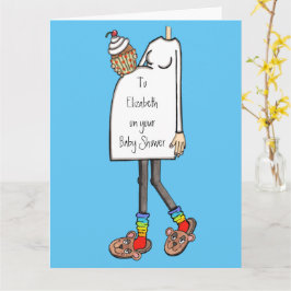 Cartão Chá de fraldas de Tonalidade Clara da Dama Grávida