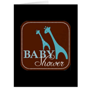 Cartão Chá de fraldas Girafa