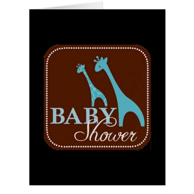 Cartão Chá de fraldas Girafa (Frente)