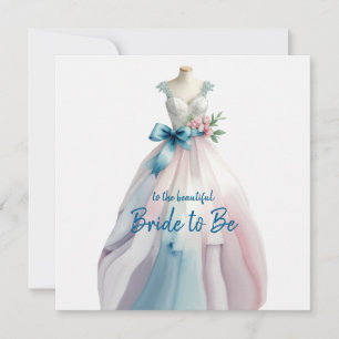 Cartão Chá de panela Casamento Noiva de Vestido